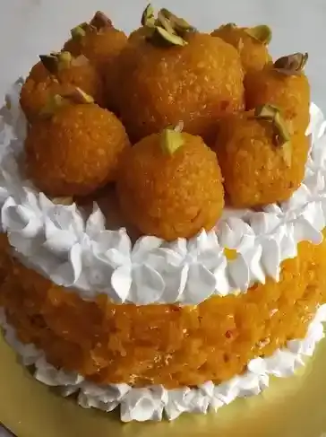 Motichoor Ladoo Cake | موتی چور لڈو کیک | मोतीचूर लड्डू केक | Cake Recipe  By Cook With Faiza - YouTube
